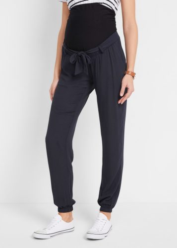 bonprix Umstandshose aus Viskose Crêpe, elastischer Bund mit Bindeband, lockere Passform