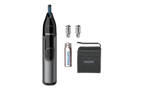 Philips, Philips Nasen- und Ohrhaartrimmer "NT3650/16" 2 Aufsätze vollständig abwaschbar, inkl. Schutzhülle
