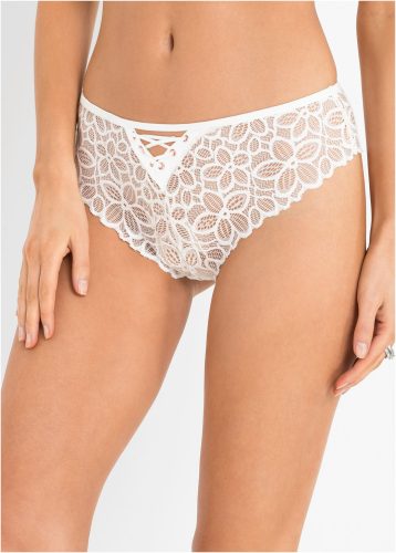 bonprix Brasilslip mit Spitze, weiches Bündchen, Schnürung im vorderen Bereich