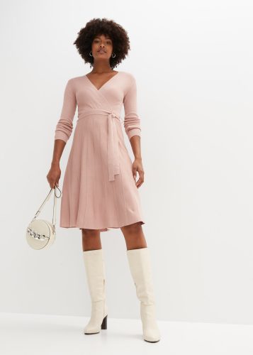 bonprix Strickkleid aus Viskose und Polyamid, ausgestellte Passform, eleganter Stil