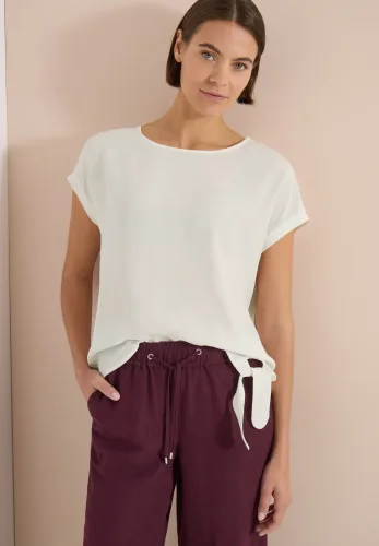 cecil, Bluse mit Rundhals und Knotendetail