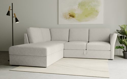 HOME AFFAIRE, Home affaire Ecksofa »Lavars«, mit Bettfunktion und Stauraum, in zwei verschiedenen Bezugsqualitäten