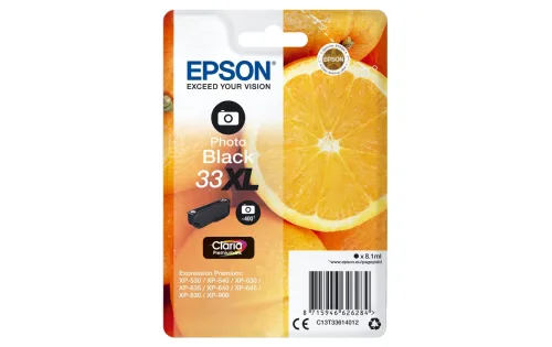 Epson, EPSON Tintenpatrone XL photo schwarz T336140 XP-530/630/830 400 Seiten