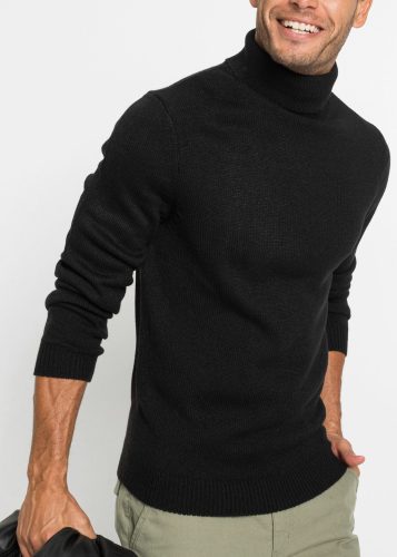 bonprix Rollkragenpullover mit Rollkragen, mit Rippbündchen, Regular Fit