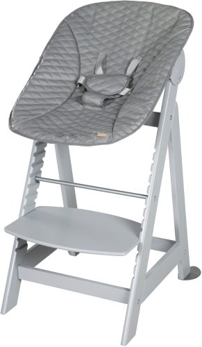 Roba, roba Treppenhochstuhl Born Up taupe Set 2 in 1 inkl. Aufsatz Stone gesteppt