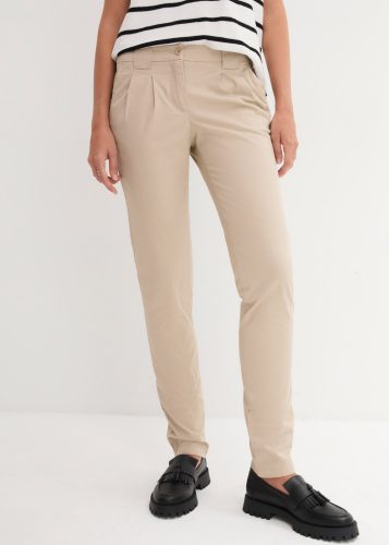 bonprix Chinohose schmale Form, mit Bundfalten und praktischen Taschen