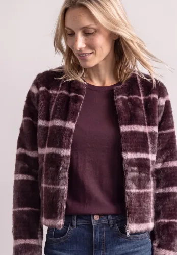 Street One, Jacke aus Fake Fur mit Muster