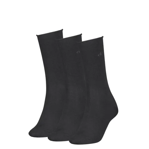 Calvin Klein, Calvin Klein - Socken, Waden 3 Pack, für Damen, Black, Größe 39-42