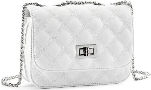 Lascana, LASCANA Umhängetasche "Minibag, Schultertasche, Henkeltasche, Crossbody Bag" Handtasche Damen zum Umhängen, mit Kettenhenkel, VEGAN