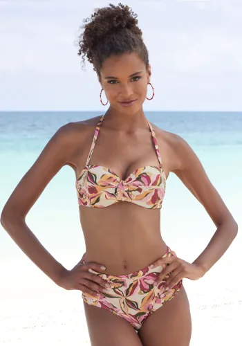 s.Oliver, s.Oliver Bügel-Bandeau-Bikini-Top "Bauhinia" im floralen Design