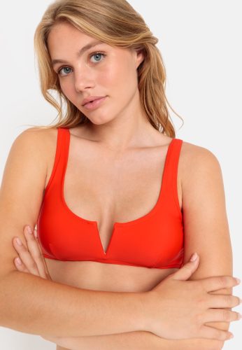 LSCN by LASCANA, LSCN by LASCANA Bustier-Bikini-Top »Gina«, mit V-Ausschnitt vorne