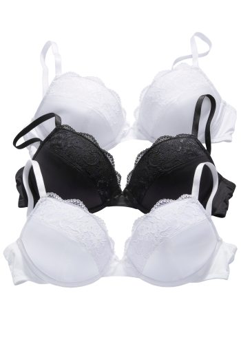 Petite Fleur, petite fleur Push-up-BH Packung, 3 Stück, mit Bügel & herausnehmbaren Kissen