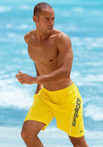 KangaROOS, KangaROOS Badeshorts mit Kangaroos Schriftzug