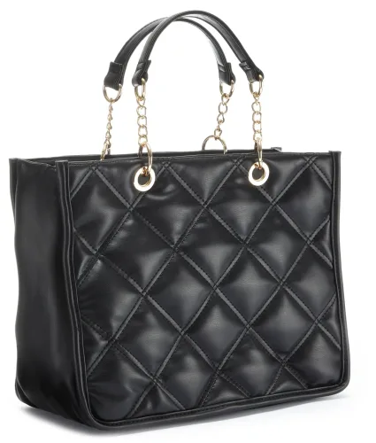 Vivance, Vivance Handtasche "Henkeltasche, Schultertasche, Minibag, Damentasche" mit modischer Steppung und Ketten-Details VEGAN