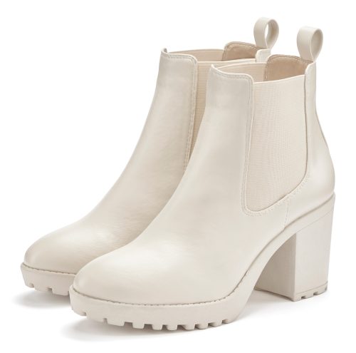 Lascana, LASCANA Chelseaboots, High-Heel-Stiefelette, Ankle Boots mit Blockabsatz & Stretch-Einsatz