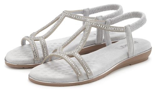 Vivance, Vivance Sandale "Sandalette, Sommerschuh," mit eleganter Glitzer-Verzierung und elastischen Riemchen