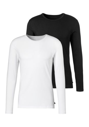 H.I.S, H.I.S Langarmshirt Packung, 2er-Pack, Doppelpack Unterziehshirt aus Baumwoll-Mix