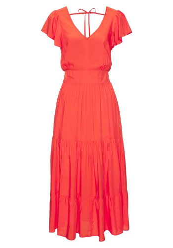 Vivance, Vivance Midikleid Seitennahttaschen mit V-Ausschnitt, Sommerkleid aus Webware