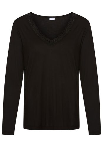 Lascana, Lascana - Shirt, langarm, für Damen, Schwarz, Größe 44-46