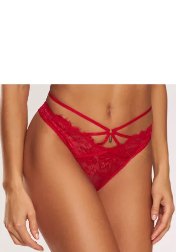 Lascana, LASCANA String "Samara" mit verführerischem Bänder-Detail und extravagantem Accessoire