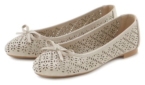 Lascana, LASCANA Ballerina "Slip-On-Sneaker, Freizeitschuh, Slipper, Halbschuh," mit kleinen Cut-Outs VEGAN