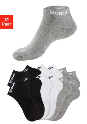 Bench., Bench. Kurzsocken, (12 Paar), mit Halbfussfrottee