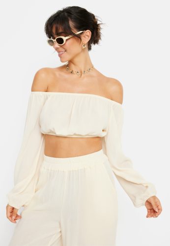 Lscn By Lascana, LSCN by LASCANA Carmenbluse in verkürzter Länge