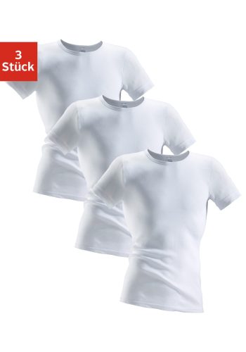 Clipper, Clipper Unterhemd 3 Stk. aus Doppelripp, T-Shirt, Unterziehshirt, Kurzarm T-Shirt