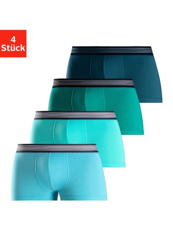 H.I.S, H.I.S Hipster Packung, 4 Stk. knapp sitzende Boxershorts aus Baumwollmischung