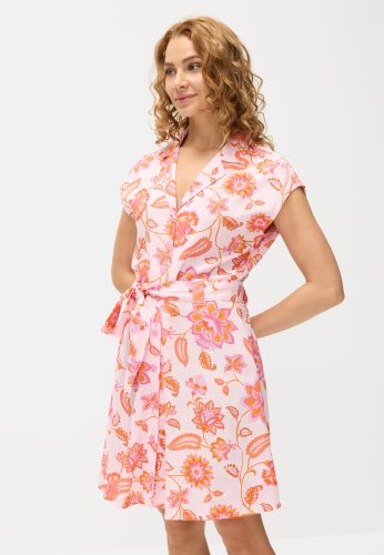 Lascana, LASCANA Hemdblusenkleid aus Leinenmix, mit Reverskragen, Alloverprint