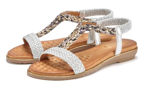 Vivance, Vivance Sandale "Sommerschuh" Sandalette, Sommerschuh mit geflochtenen Riemchen und weichem Fussbett