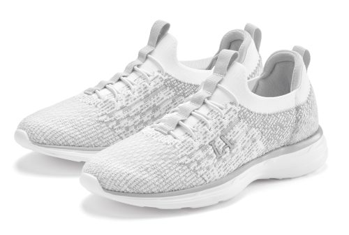Lascana, LASCANA Sneaker »Slipper, Halbschuh,«, bequem zum Reinschlüpfen mit elastischen Schnürbändern Unisex VEGAN