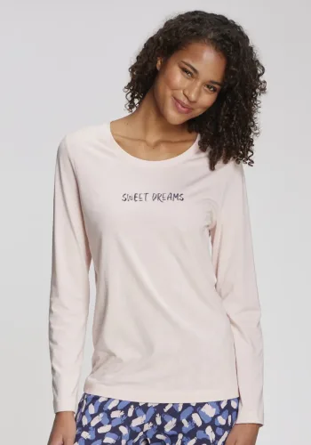 s.Oliver, s.Oliver Pyjamaoberteil mit kleinem Frontprint