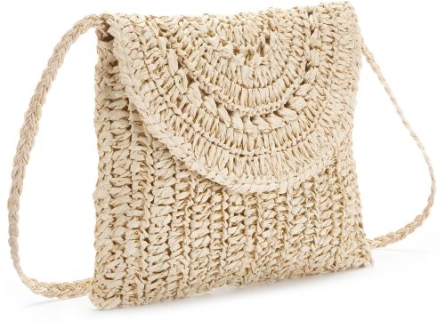 Vivance, Vivance Umhängetasche "Minibag, Strandtasche, Schultertasche, Crossbody Bag" Handtasche Damen zum Umhängen in modischer Bast-Optik