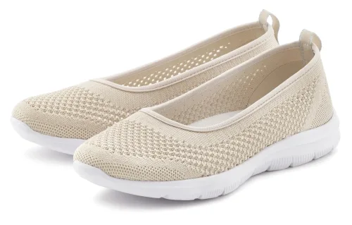 Lascana, LASCANA Sneaker Ballerinas "Halbschuh, Slip-On-Sneaker," zum Reinschlüpfen VEGAN