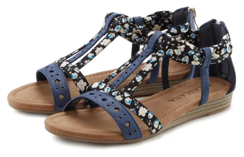 Lascana, LASCANA Sandale "Sommerschuh" Sandalette, Sommerschuh mit Riemchen im Festival-Look VEGAN