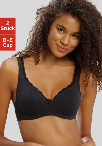 Petite Fleur, petite fleur T-Shirt-BH Packung, mit Bügel & nahtlosen Cups, Baumwoll-Qualität – ideal für grosse Grösse