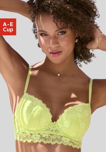 Vivance, Vivance Push-up-BH "Julia" aus Jacquardspitze in leichter Longform, sexy Dessous