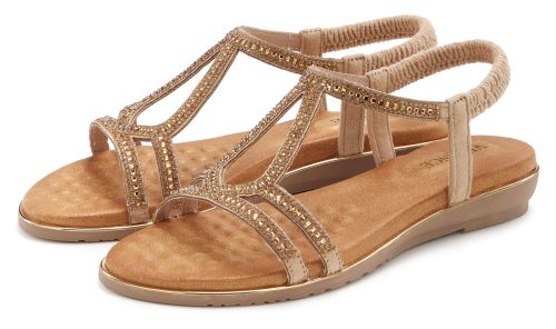 Vivance, Vivance Sandale "Sandalette, Sommerschuh," mit eleganter Glitzer-Verzierung und elastischen Riemchen