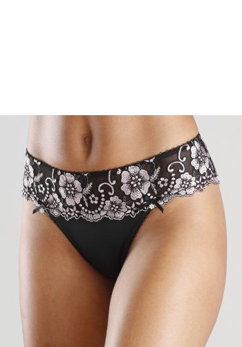 Lascana, LASCANA String "Wanda Dessous" mit Stickerei Spitze in blumiger Optik