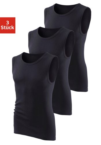 H.I.S, H.I.S Muscleshirt Packung, 3 Stk. aus weicher Feinripp-Qualität