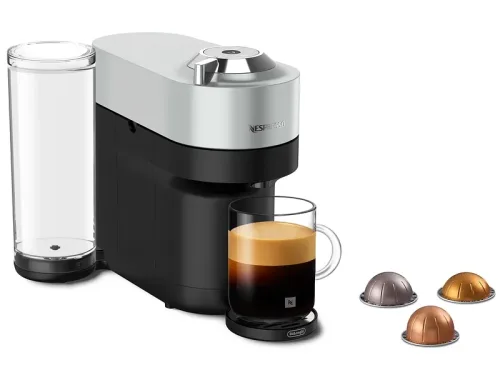 De'Longhi, DeLonghi Kapselmaschine "Nespresso Vertuo Pop+ Silber"