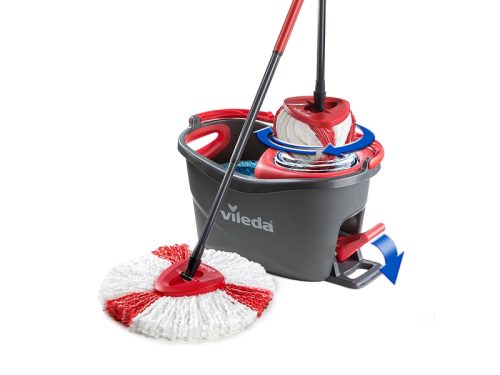 Vileda, vileda - Turbo EasyWring & Clean Box - Wischmop-Set, One Size, Rot Bunt