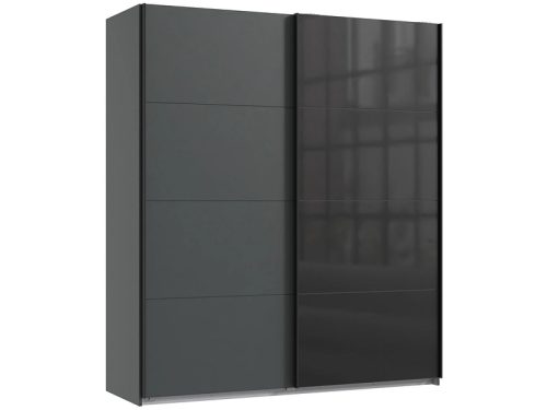 undefined, Schwebetürenschrank MIDNIGHT grafit 2 Türen