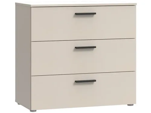 Kommode AMARA 3 Schubladen 41.3x80.2x73.8cm sand dekor