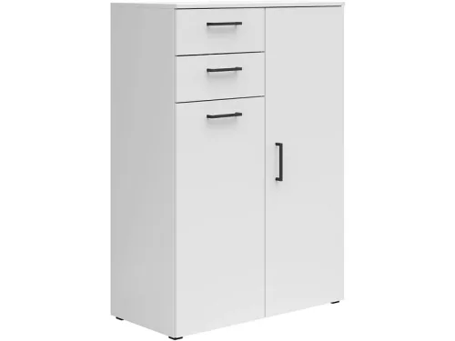 Premium Living, Kommode Multistauraum Weiss , 80/115/40 cm , 2 Schublade(n) 