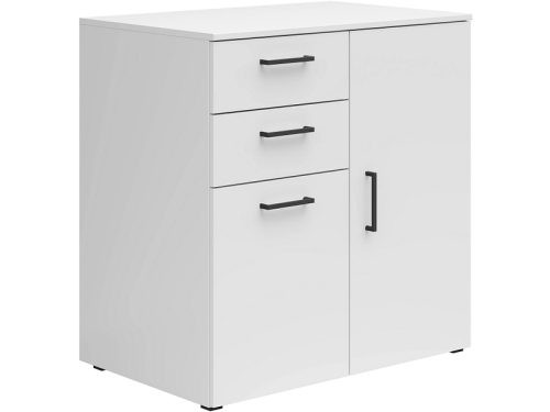 Premium Living, Kommode Multistauraum Weiss , 80/83/52 cm , 2 Schublade(n) 