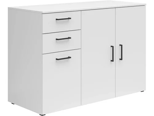 Premium Living, Kommode Multistauraum Weiss , 120/83/52 cm , 2 Schublade(n) 