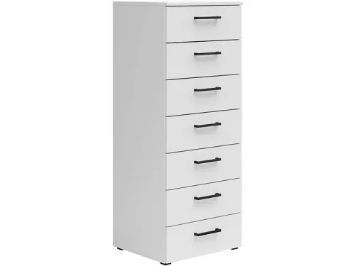 Premium Living, Kommode Multistauraum Weiss , 45/115/40 cm , 7 Schublade(n) 