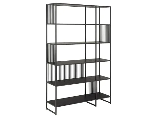 Regal STRINGTON 35x120x185cm metall schwarz